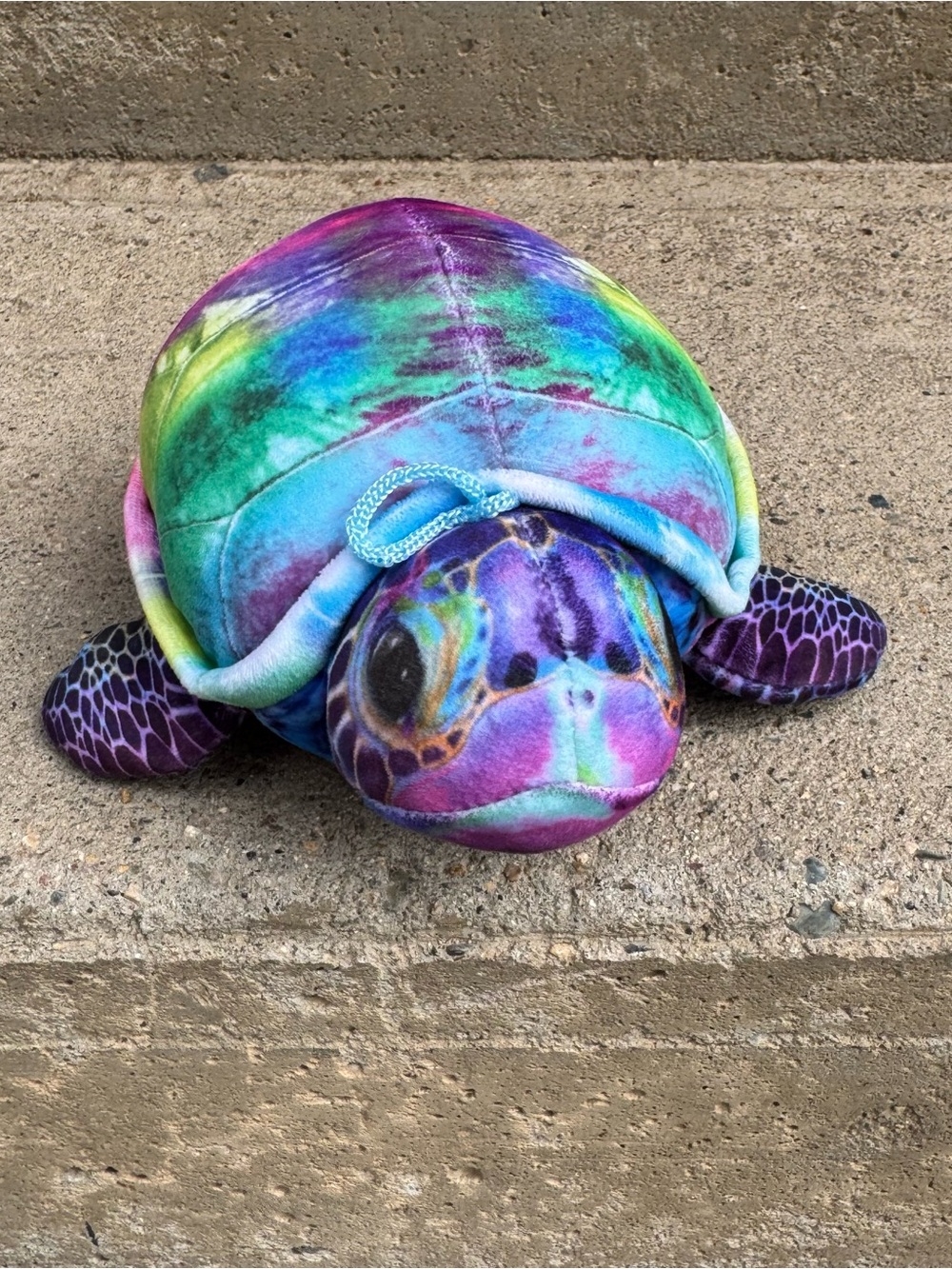 Tie-Dyed Colorful Rainbow Sea Turtle Plush